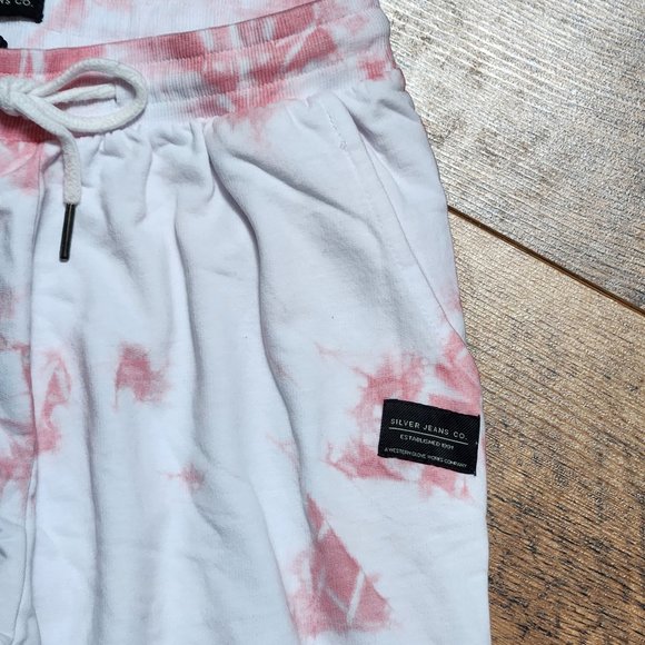 SILVER Women's Pink Fleece Lined Tie-Dye Joggers - NEW NWT - Picture 6 of 7